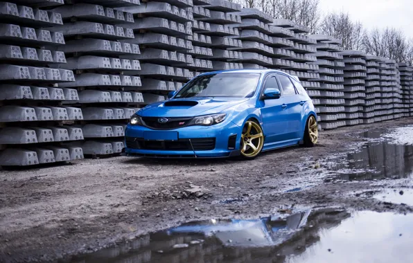 Картинка Subaru, Impreza, WRX, Blue, STI, JDM