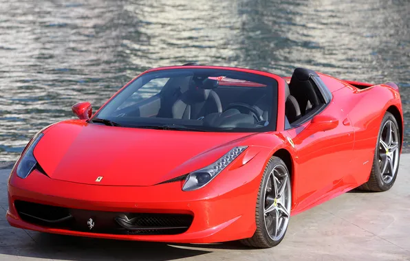 Машина, Ferrari, суперкар, передок, Spider, 458 Italia