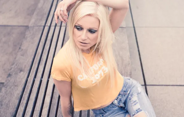 Картинка лето, девушка, лицо, волосы