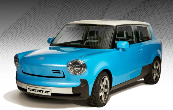 Картинка car, Concept, blue, Trabant nT