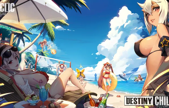 Kawaii, girl, hot, sexy, beach, sea, boobs, big