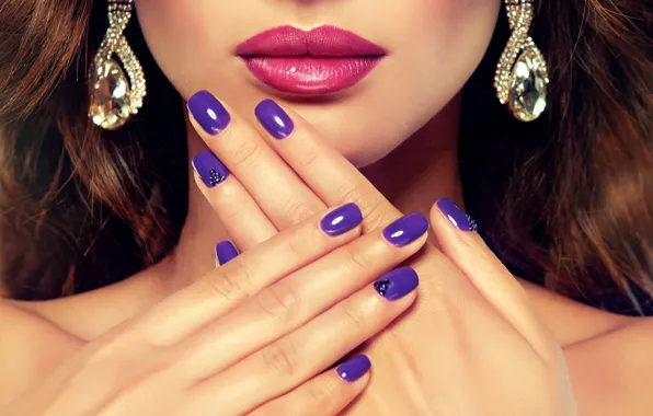 Девушка, лицо, red, fashion, lips, face, маникюр, hand