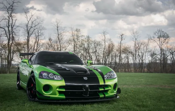 Картинка Dodge, Viper, Green, ACR