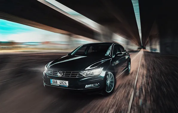 Volkswagen, Car, Speed, Bridge, Sedan, Passat, Jaromir Kavan