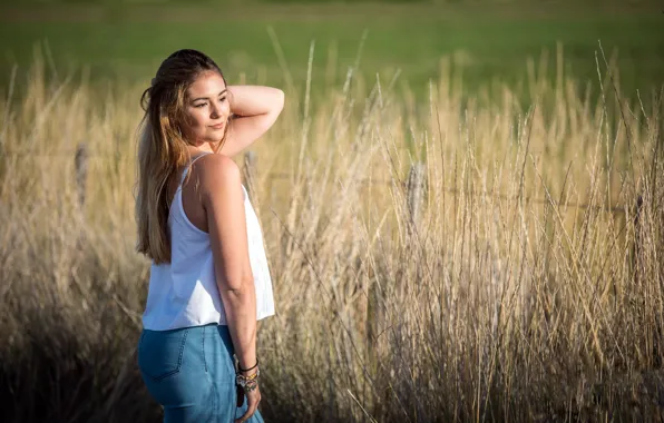 Картинка девушка, природа, поза