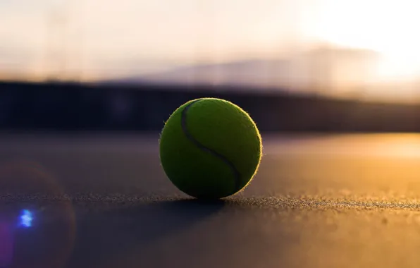 Картинка макро, свет, спорт, мячи, мячик, мячь, теннис
