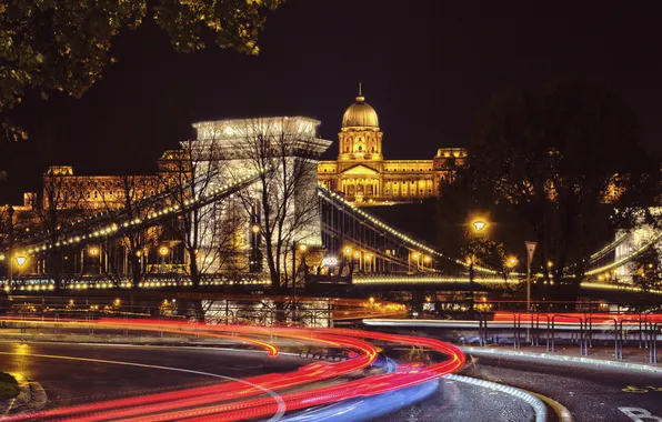 Ночь, город, собор, храм, архитектура, Венгрия, Будапешт, Budapest