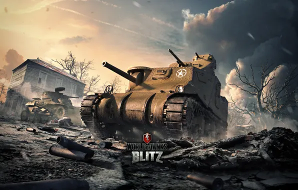 Картинка США, World of Tanks, Мир Танков, M3 Lee, Wargaming Net, Средний Танк, WoTB, Blitz