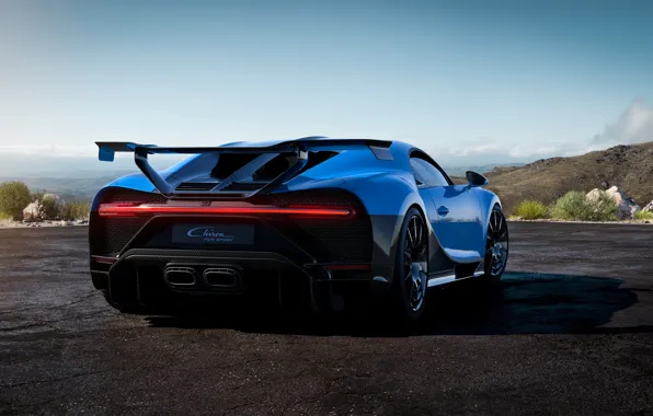 Bugatti, вид сзади, гиперкар, Chiron, 2020, Pur Sport
