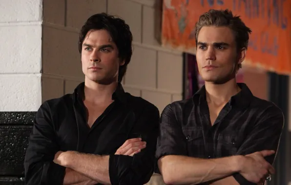 Обои The Vampire Diaries, Братья, Мужчины, Дневники Вампира, Ian.
