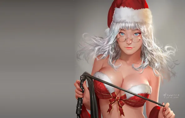 Картинка аниме, арт, снегурочка, St. Cygnus, Mercy Christmas
