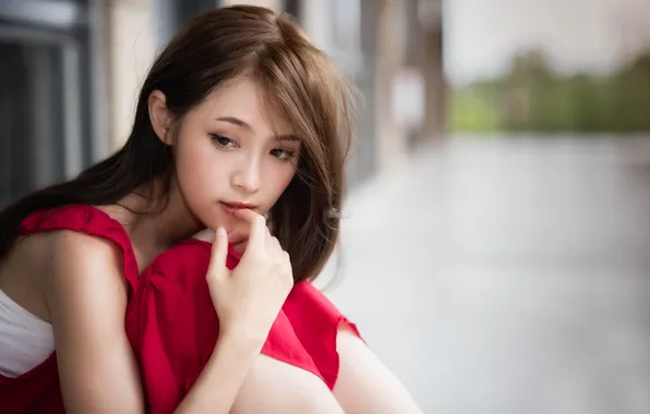 Губки, восточная девушка, chingcho Chang