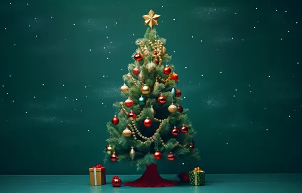 Картинка украшения, шары, елка, Новый Год, Рождество, подарки, new year, happy