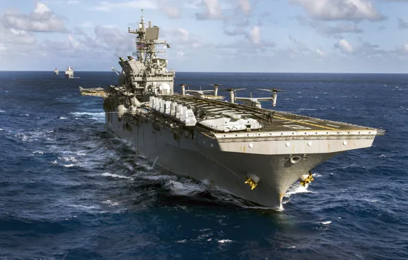 Оружие, армия, флот, amphibious assault ship, USS Makin Island (LHD 8)