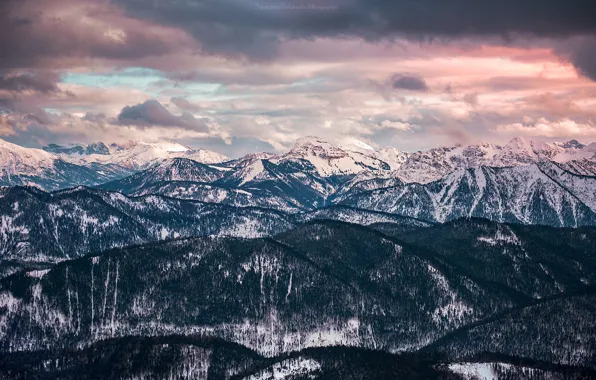 Картинка Germany, mountain, snow, Bavarian alps