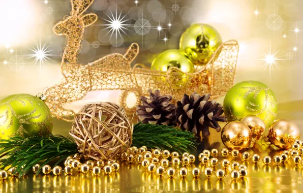 Картинка украшения, шары, Новый Год, Рождество, Christmas, bokeh, decoration, Merry