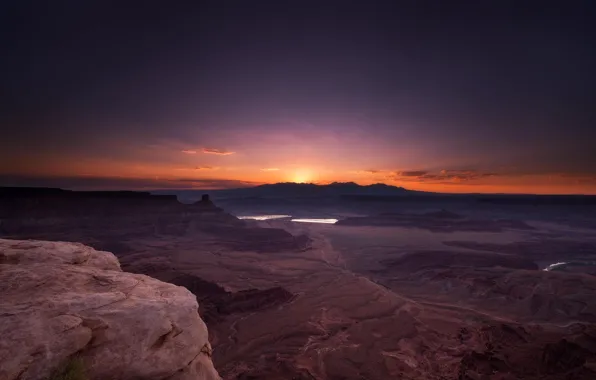 Картинка солнце, скалы, рассвет, каньон, национальный парк