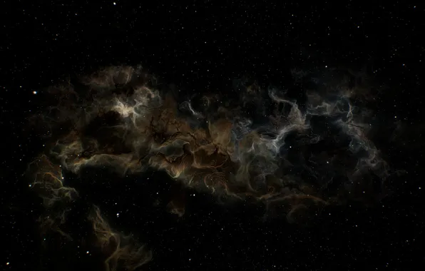 Картинка space, Galaxy, nebula, clouds, stars, dark background, space art