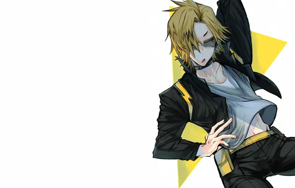 Поза, аниме, парень, Boku no Hero Academia, Kaminari Denki