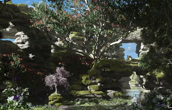 Камни, растительность, Silent spring