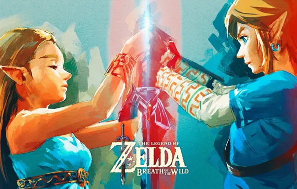 Art, Nintendo, The Legend of Zelda, Link, Princess Zelda, The Legend of Zelda: Breath of …