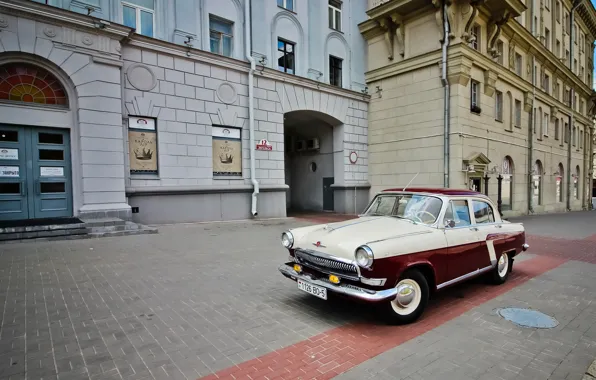 Картинка машина, улица, Минск, Волга Газ-21