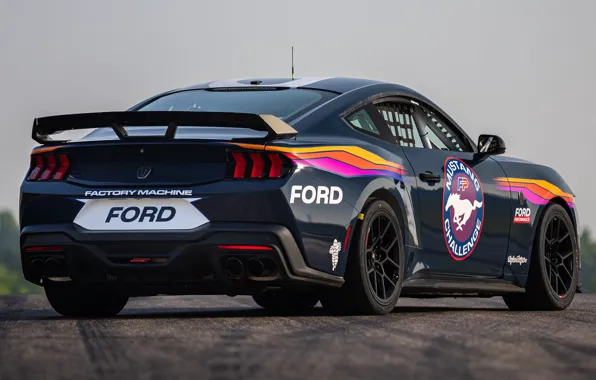 Картинка Mustang, Ford, Форд, вид сзади, 2024, Dark Horse, R Race Car, Ford Mustang Dark Horse …