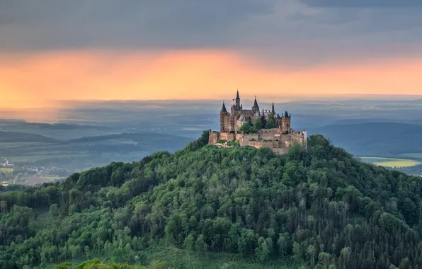Картинка Германия, горы, замок