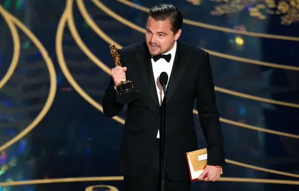 Картинка победа, Леонардо Ди Каприо, Leonardo DiCaprio, 2016, OSCARS