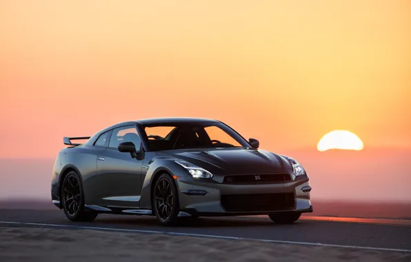 Скачать обои закат, Nissan, GT-R, ниссан, красавец, R35, 2023, Nissan ...