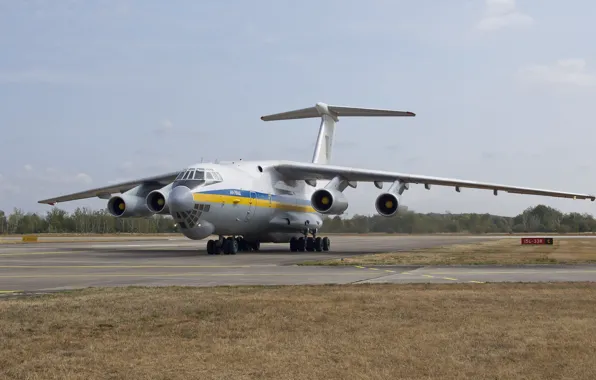 Самолет, Украина, ВПП, Военно-транспортный, Ил-76МД, Шасси, ВВС Украины