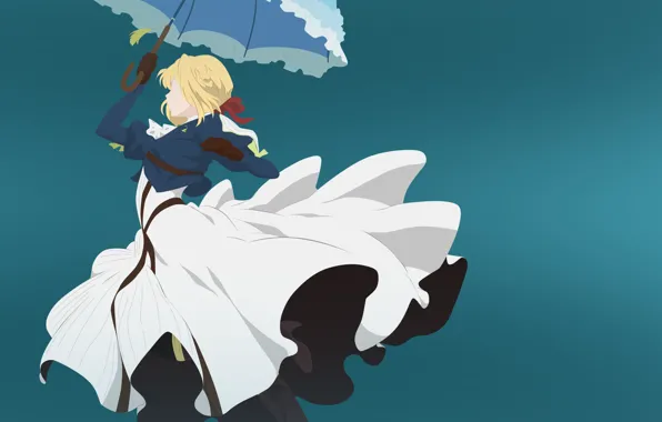 Девушка, минимализм, Violet Evergarden