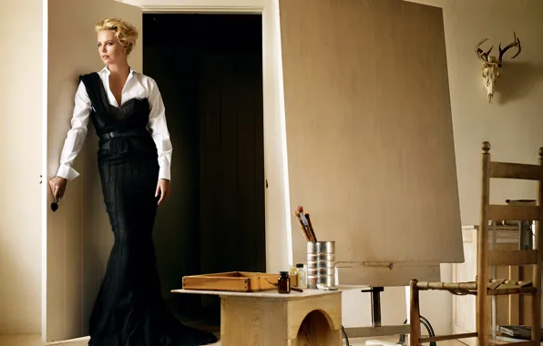 Charlize Theron, актриса, Шарлиз Терон, 2009, фотомодель, Vogue