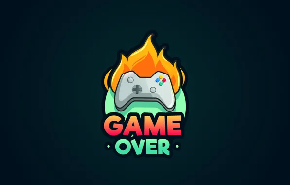 Огонь, игра, рисунок, графика, джойстик, fire, game over, game