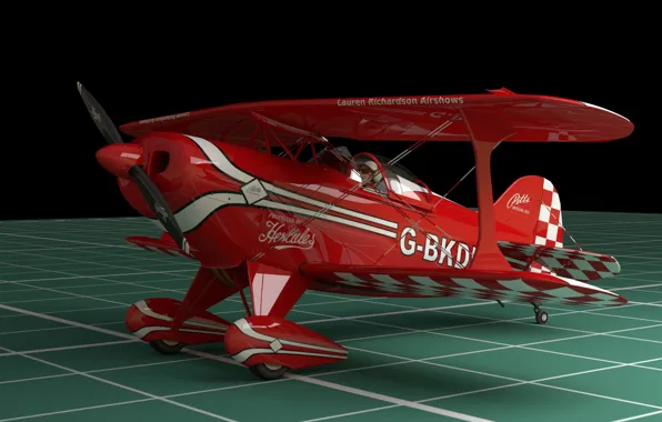 Биплан, 3D-модель, Pitts Special