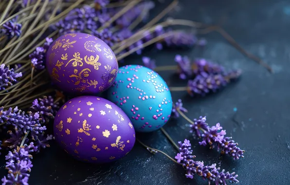 Цветы, яйца, весна, colorful, Пасха, happy, flowers, spring