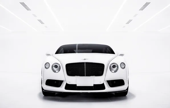 Картинка Bentley, Continental, white, front, GT V8S