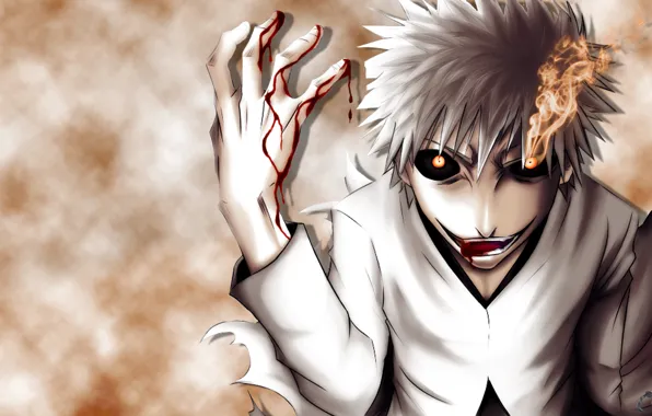 Глаза, дым, тень, маска, bleach, ичиго, хичиго