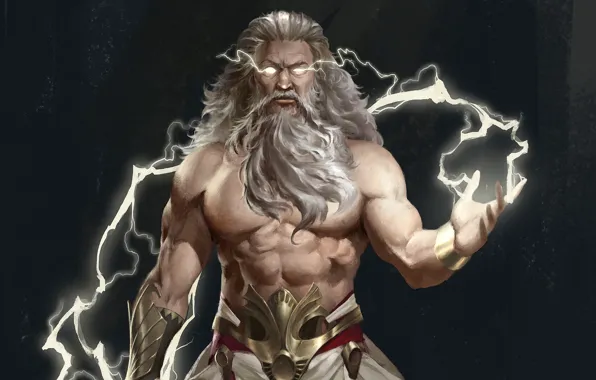 Картинка молнии, lightning, god of thunder, Zeus Thundergod, Зевс Громовержец, Olympic god