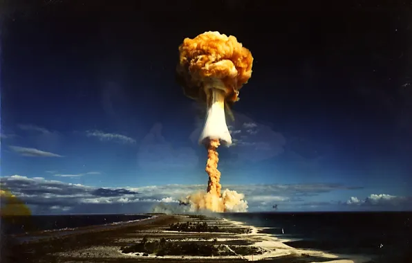 Взрыв, гриб, ядерный
