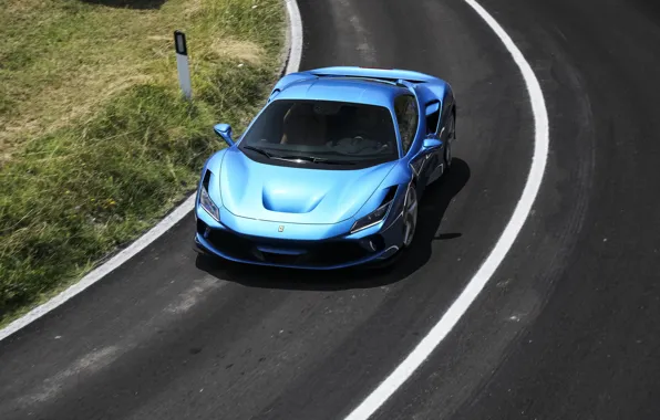 Поворот, Ferrari, суперкар, 2019, Tributo, Ferrari F8