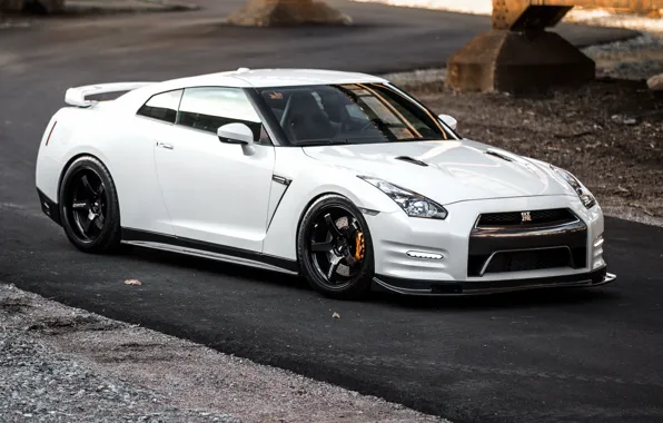 Картинка nissan, white, gtr