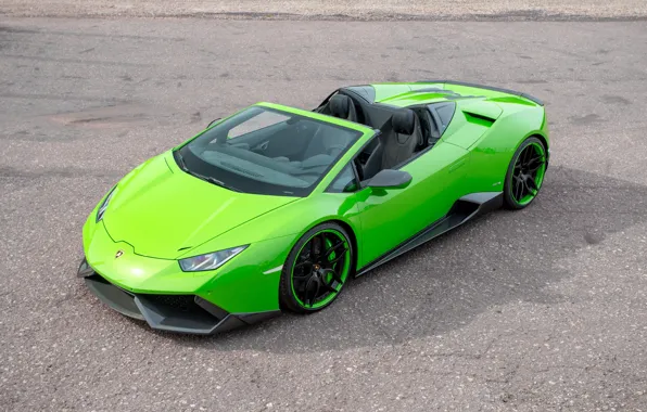 Картинка car, зеленый, green, Lamborghini, ламбо, автомобиль, Spyder, передок