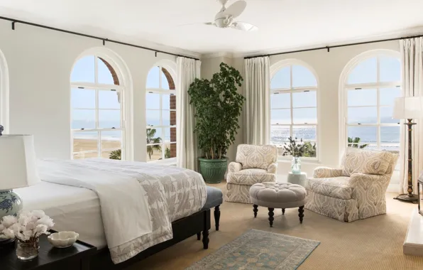 Комната, интерьер, спальня, California, Santa Monica, Casa del Mar