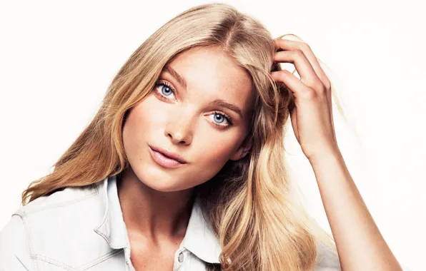 Взгляд, поза, модель, прическа, блондинка, красотка, model, beauty