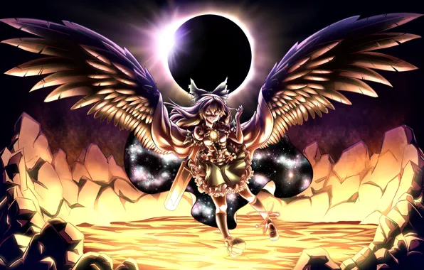 Reiuji utsuho, touhou, anime