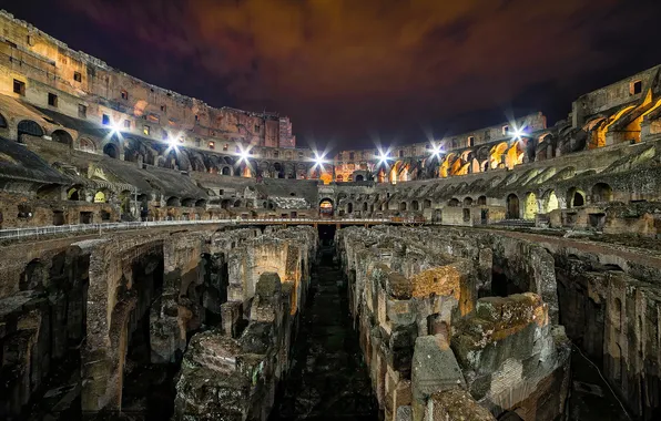 Картинка night, Roma, colosseum