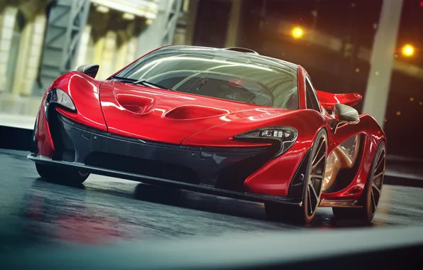 McLaren, Красный, Авто, Машина, Red, Car, Суперкар, Спорткар