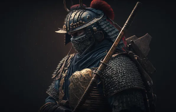 Картинка sword, armor, man, samurai