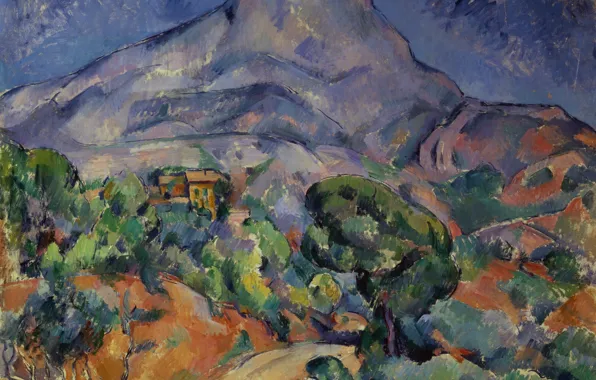 Картинка Paul Cezanne, Мон-Сент-Виктуар, французская живопись, постимпрессионизм